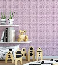 Papel de parede infantil floral em tons de rosa 229-2256