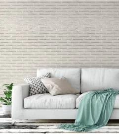 Papel de parede tijolinho branco