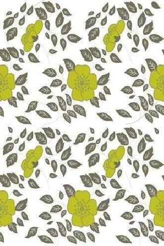 Papel de parede Floral com flores verdes