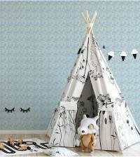Papel de parede infantil quadrinhos azul 280-2397
