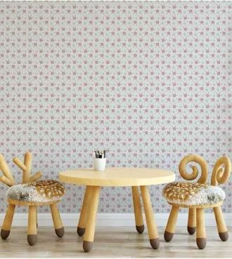 Papel de parede infantil com flores