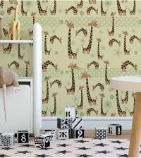 Papel de parede infantil girafinhas 271-2408