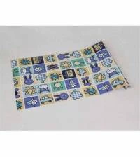 Papel de parede infantil quadriculado com bichinhos 263-2413