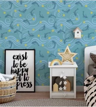 Papel de parede infantil golfinhos