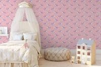 Papel de parede rosa com unicórnios 1079-2428