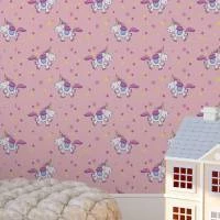Papel de parede rosa com unicórnios 1079-2429