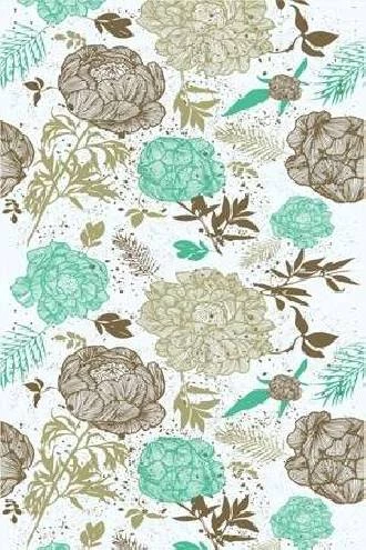 Papel de parede floral com fundo claro