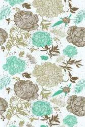 Papel de parede floral com fundo claro