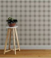 Papel de parede xadrez bege e marrom 1172-2494