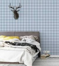 Papel de parede xadrez azul 1177-2504