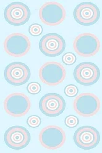 Papel de parede infantil com bolinhas em tons de azul