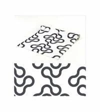 Papel de parede geométrico branco e preto linhas 1220-2591