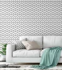 Papel de parede zig-zag cinza e branco 1236-2622
