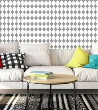 Papel de parede geométrico ovais cinza 1244-2638