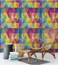 Papel de parede triangular colorido 1251-2652