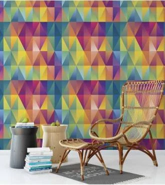 Papel de parede triangular colorido
