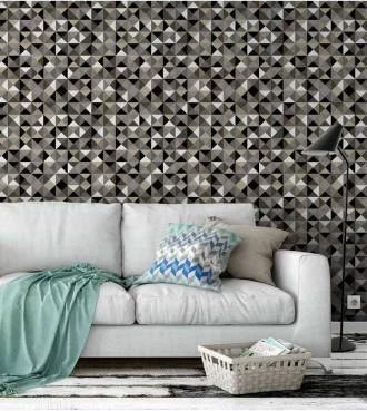 Papel de parede geométrico monocromático