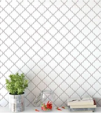 Papel de parede geométrico fundo branco