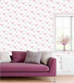 Papel de parede triangulos rosa