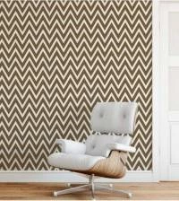 Papel de parede chevron marrom e branco 1229-2670