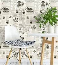 Papel de parede jornal vintage 1262-2675