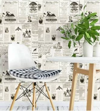 Papel de parede jornal vintage