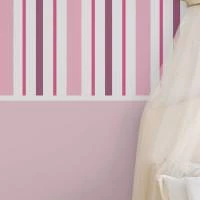 Papel meia parede liistrado branco e rosa e lilás 1052-2693