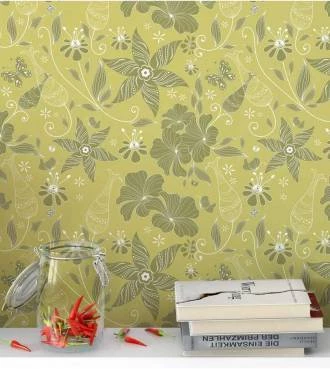 Papel de parede floral 