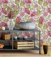Papel de parede floral com flores grandes 350-2714