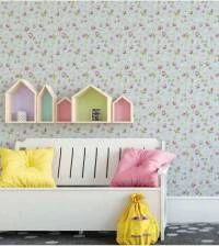 Papel de parede infantil floral com rosas 608-2742