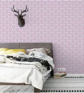 Papel de parede retro rosa