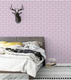 Papel de parede retro rosa