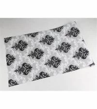 Papel de parede Damask branco e preto 719-2761