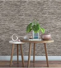 Papel de parede pedra canjiquinha cinza claro 1277-2775