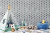 Papel de parede ancora azul marinho e cinza marinheiro 698-2796
