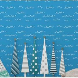 Papel de parede ondas do mar infantil