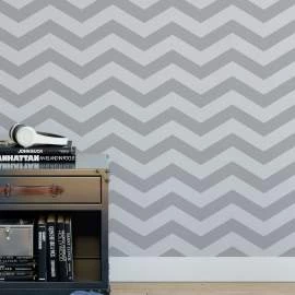 Papel de parede Chevron Cinza