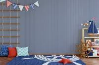 Papel de parede listras finas azul marinho e branco 1285-2809
