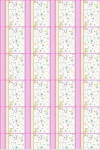 Papel de parede infantil floral com listras 251-282