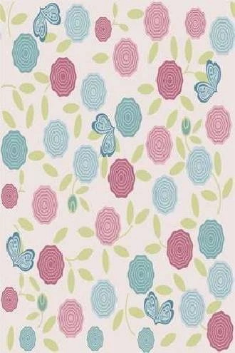 Papel de parede infantil floral com borboletas