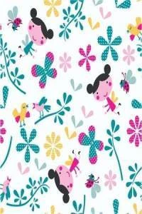 Papel de parede infantil com joaninhas e passarinhos 256-287