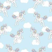 Papel de parede unicórnios lilás e rosa 1070-2870