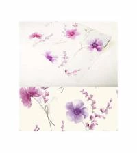 Papel de parede violeta e rosa floral 1330-2932