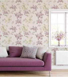 Papel de parede lirios lilás