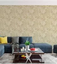 Papel de parede bege e marrom floral 1335-2941