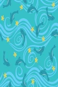 Papel de parede infantil golfinhos 265-296