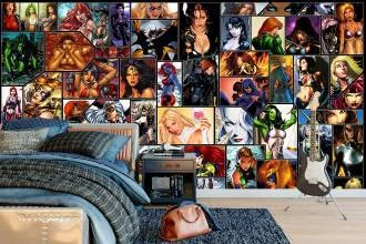 Foto Mural Quadrinhos heroinas