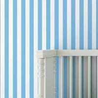 Papel de parede listrado azul bebe e branco (3cm) 416-2980
