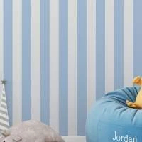 Papel de parede listrado azul bebe e branco (5cm) 415-2982