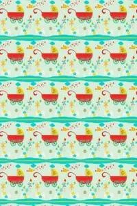 Papel de parede infantil carrinho de bebê
